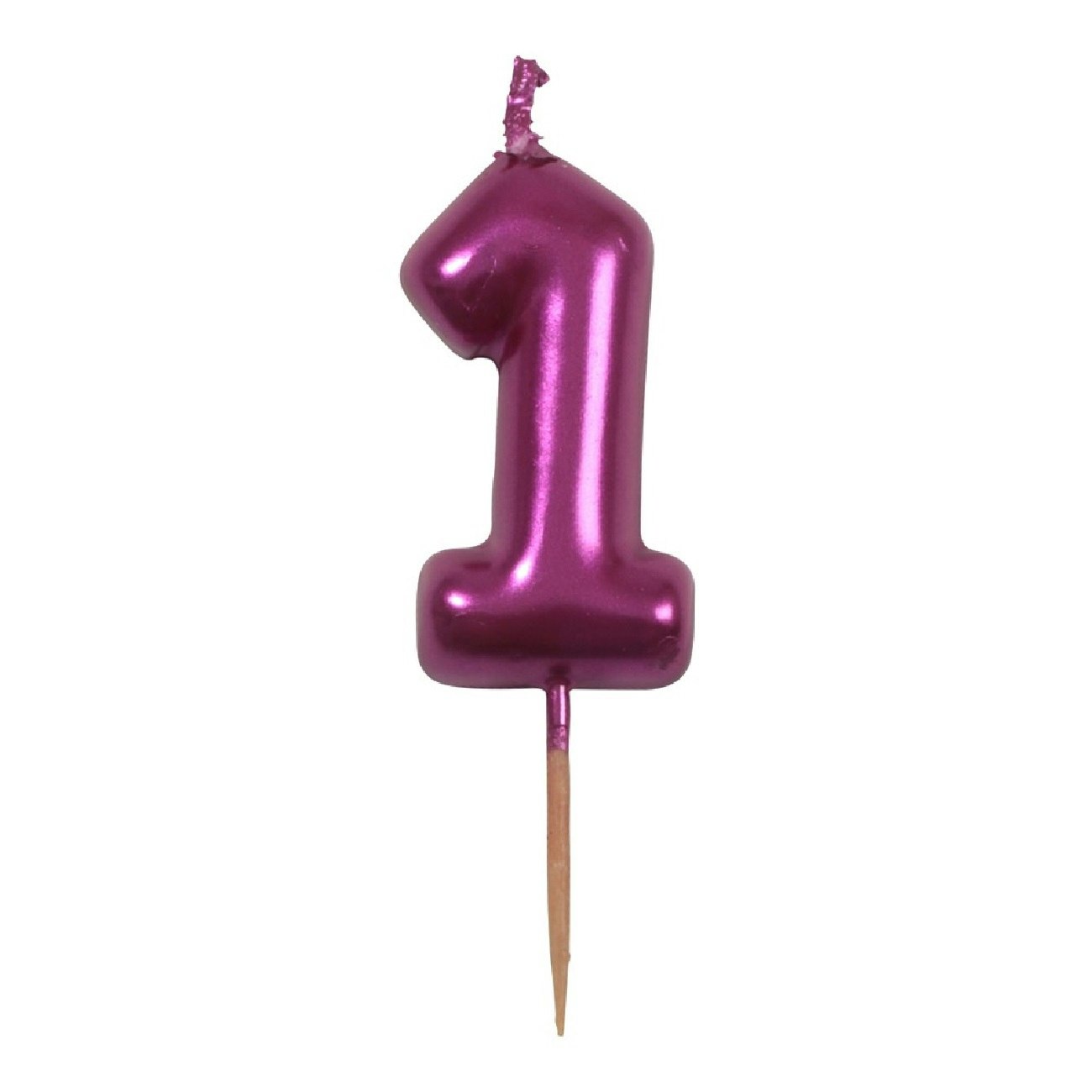 Tårtljus Siffra Rosa Krom