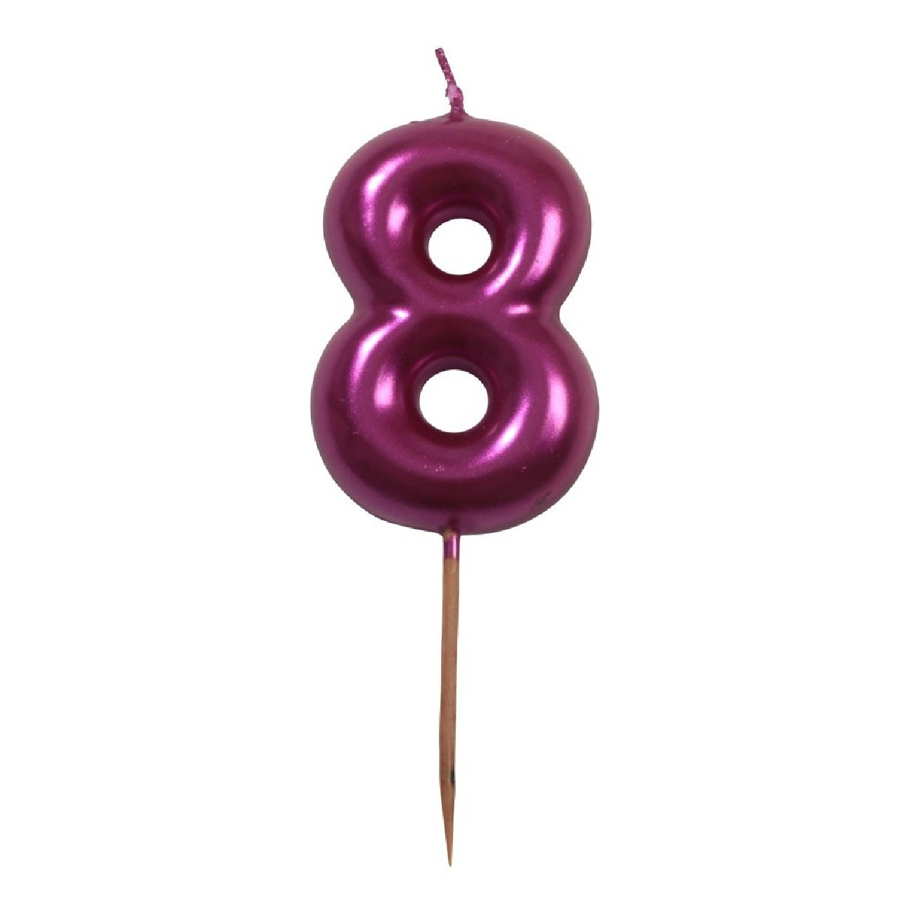Tårtljus Siffra Rosa Krom