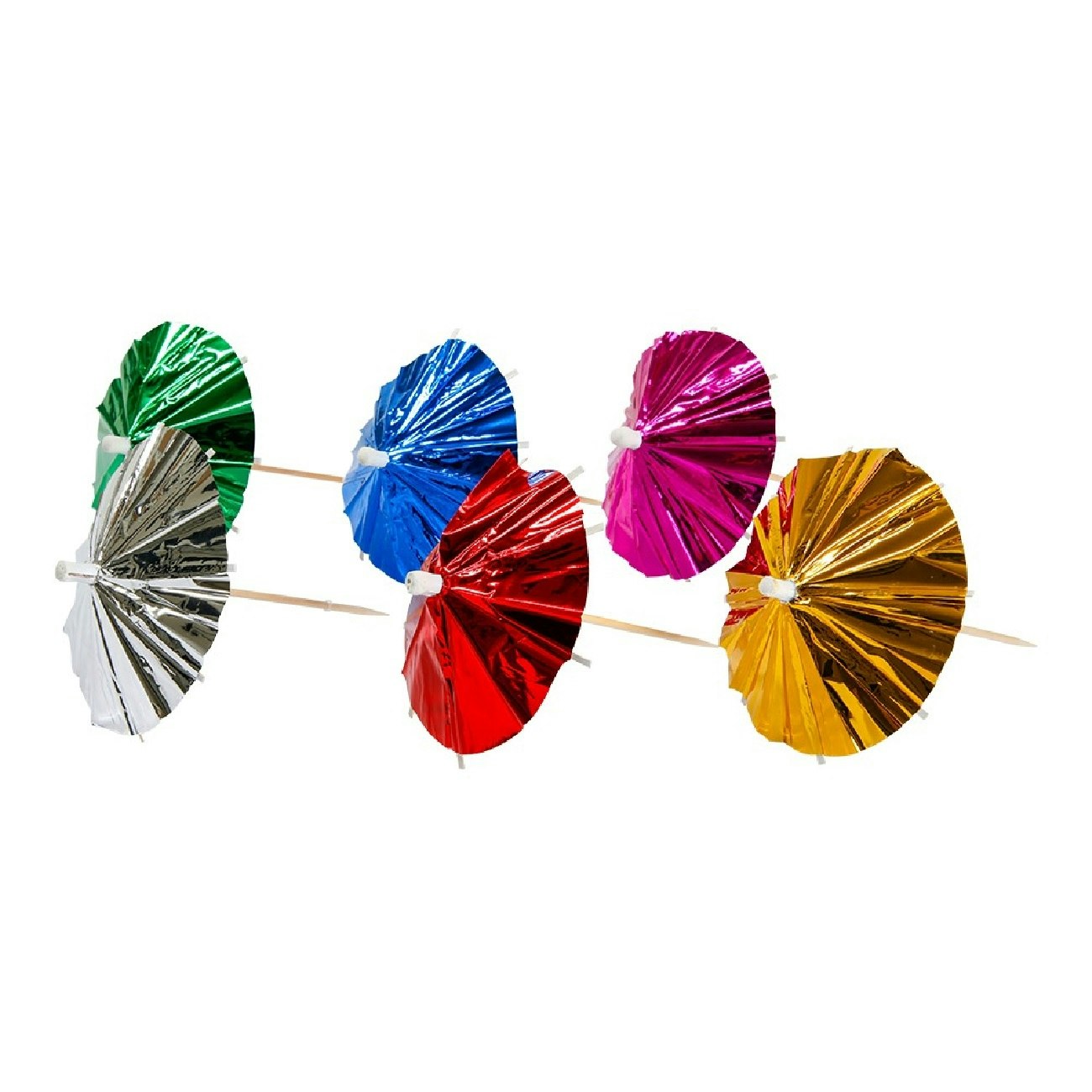 Partypicks Paraply Metallic 10-pack