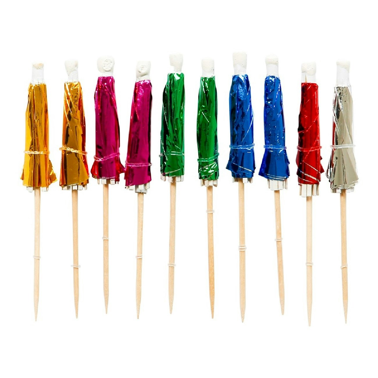 Partypicks Paraply Metallic 10-pack