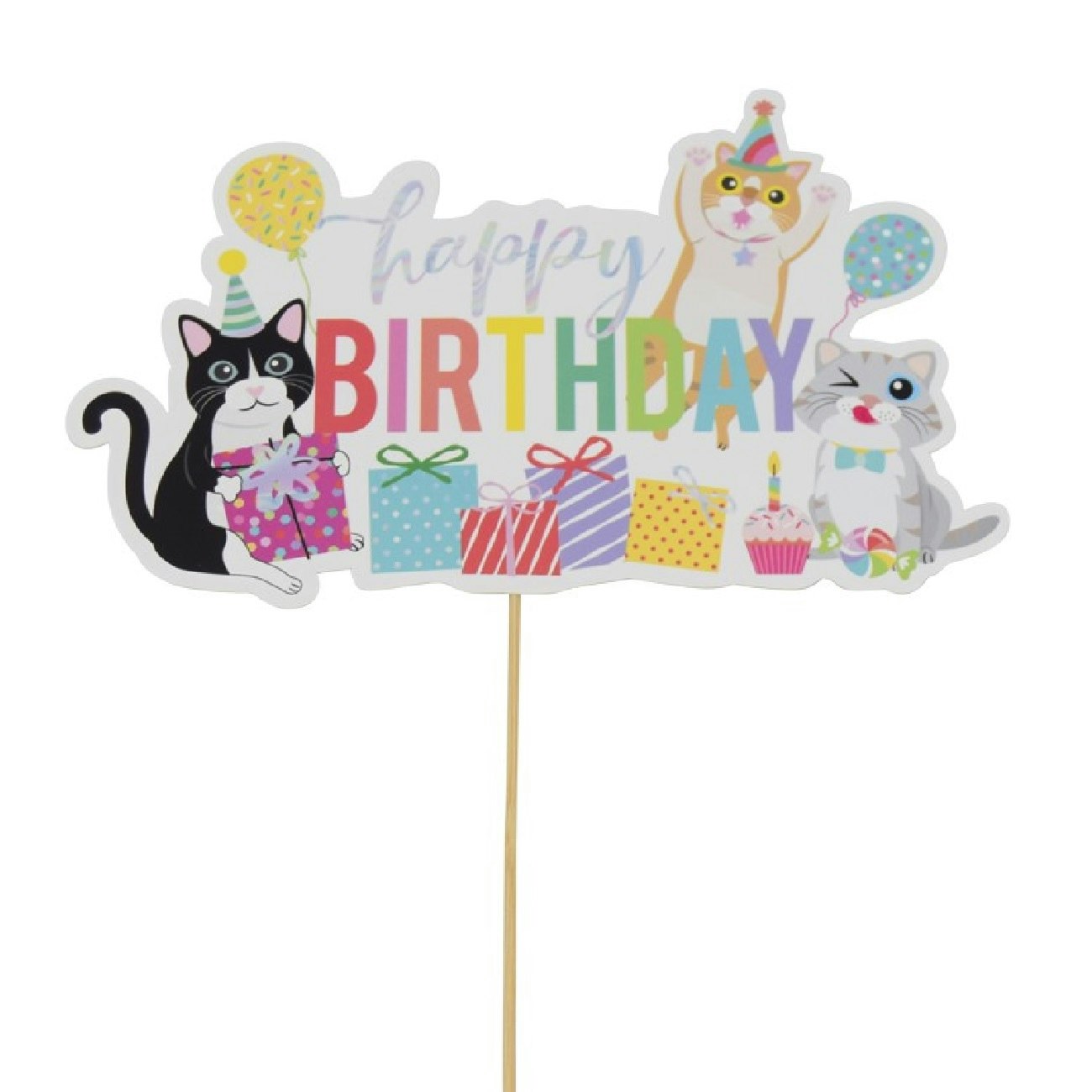 Cake Toppers Happy Birthday Katt Motiv