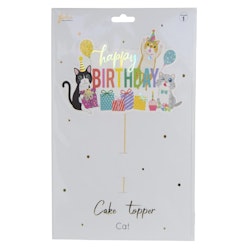 Cake Toppers Happy Birthday Katt Motiv
