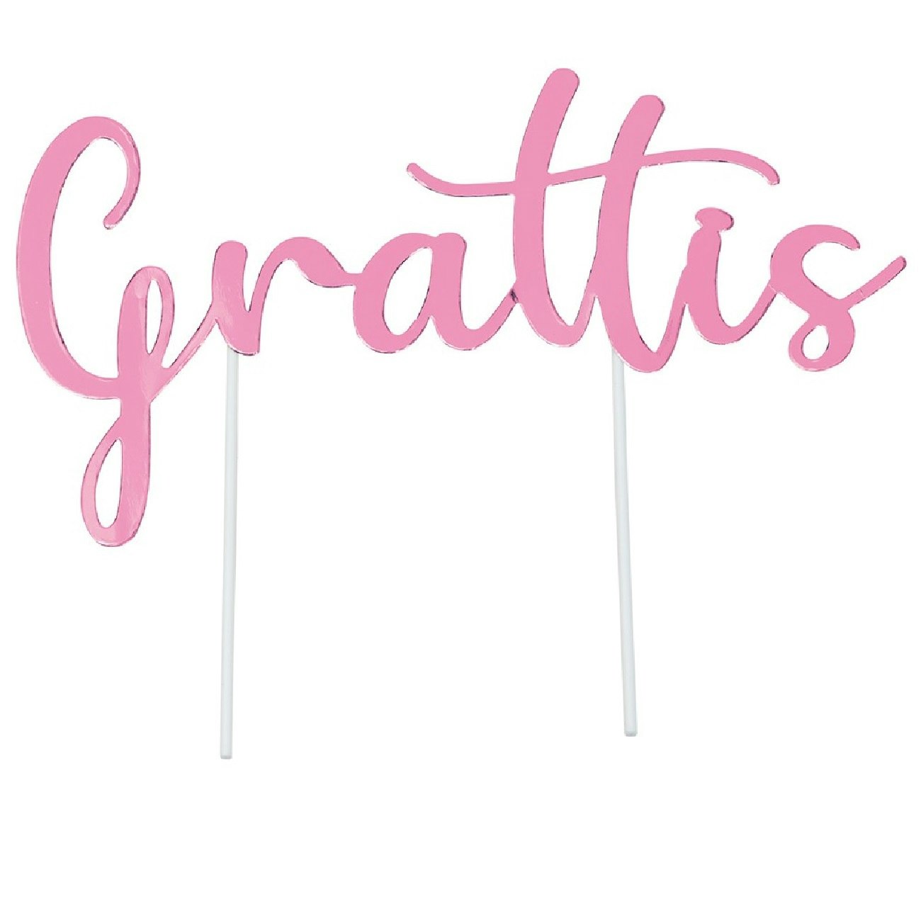 Cake Toppers Grattis Rosa