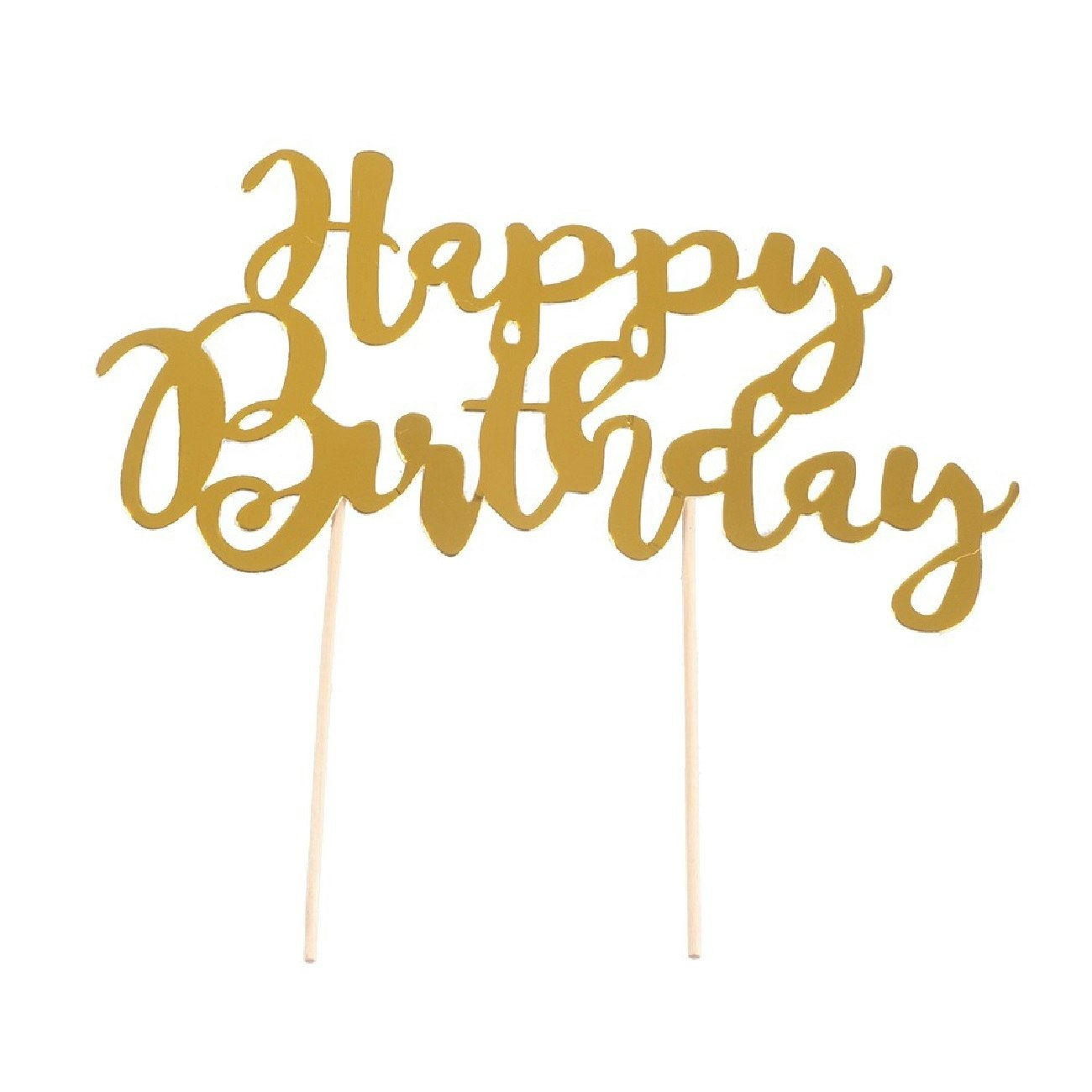Cake Toppers Happy Birthday Guld