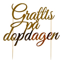 Cake Toppers Grattis på Dopdagen