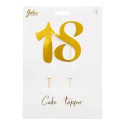 Cake Toppers Nummer # 18 Guld