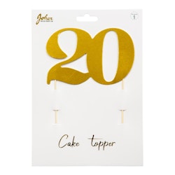 Cake Toppers Nummer # 20 Guld