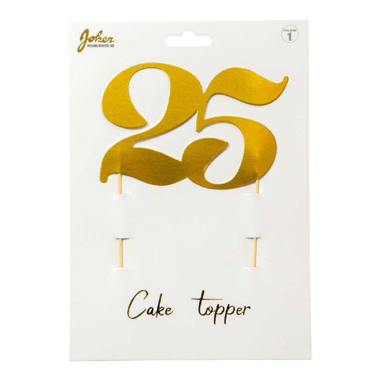 Cake Toppers Nummer # 25 Guld