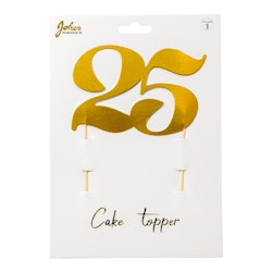 Cake Toppers Nummer # 25 Guld