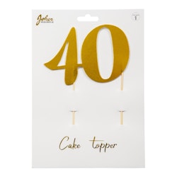 Cake Toppers Nummer # 40 Guld
