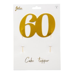 Cake Toppers Nummer # 60 Guld