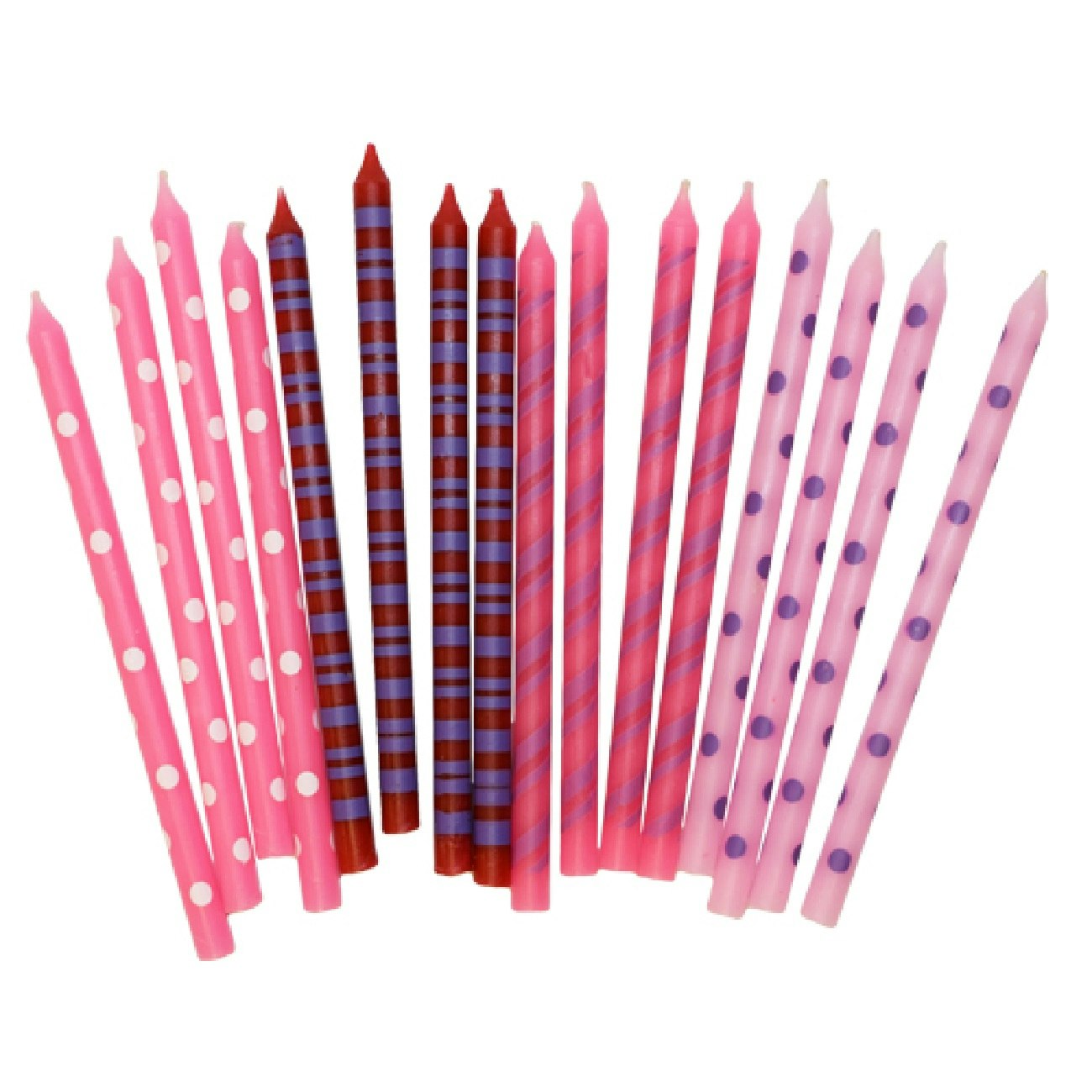 Tårtljus Mix Rosa 16-pack