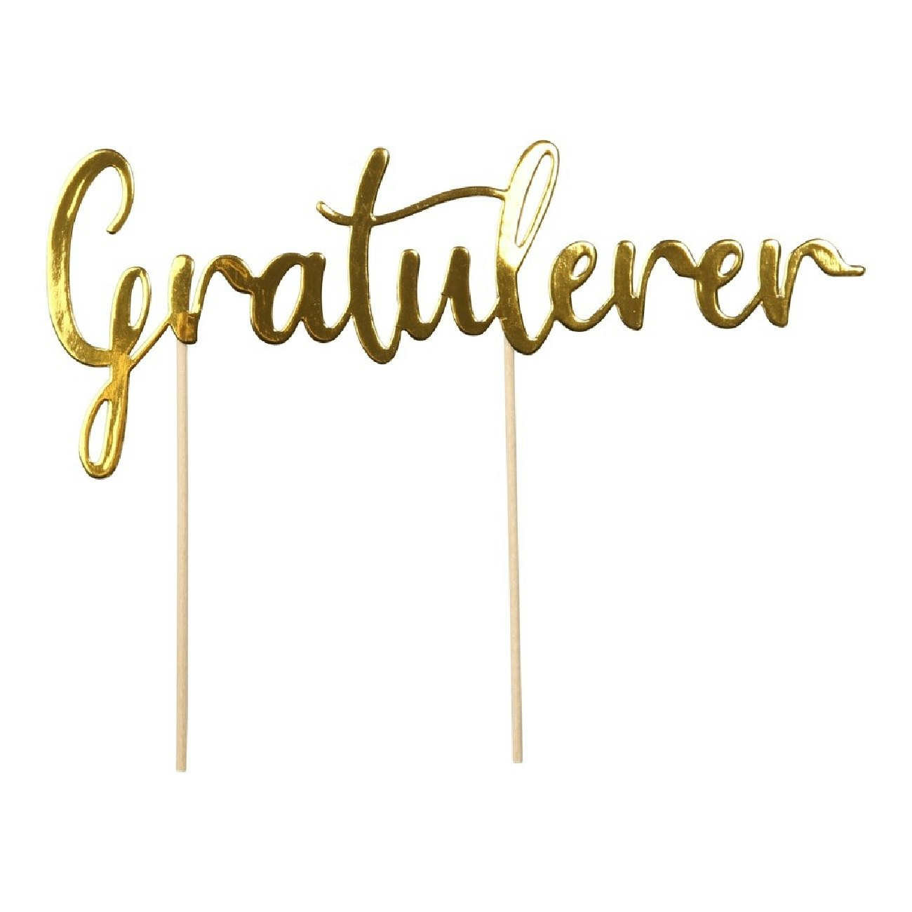 Cake Toppers Gratulerar Guld