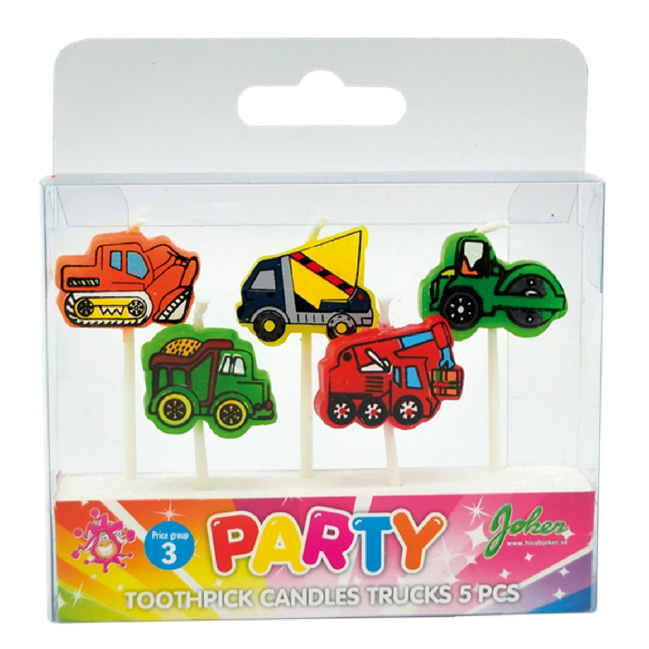 Tårtljus Trucks 5-pack