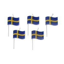 Tårtljus Svenska Flaggan 5-pack