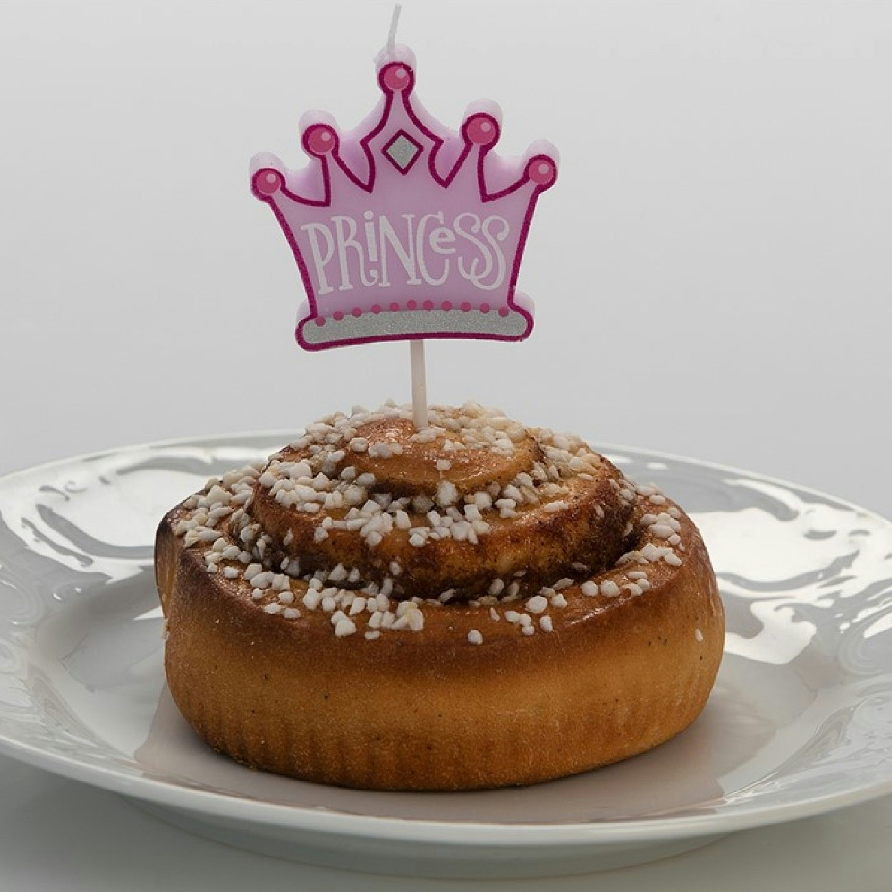 Tårtljus Princess Krona Rosa
