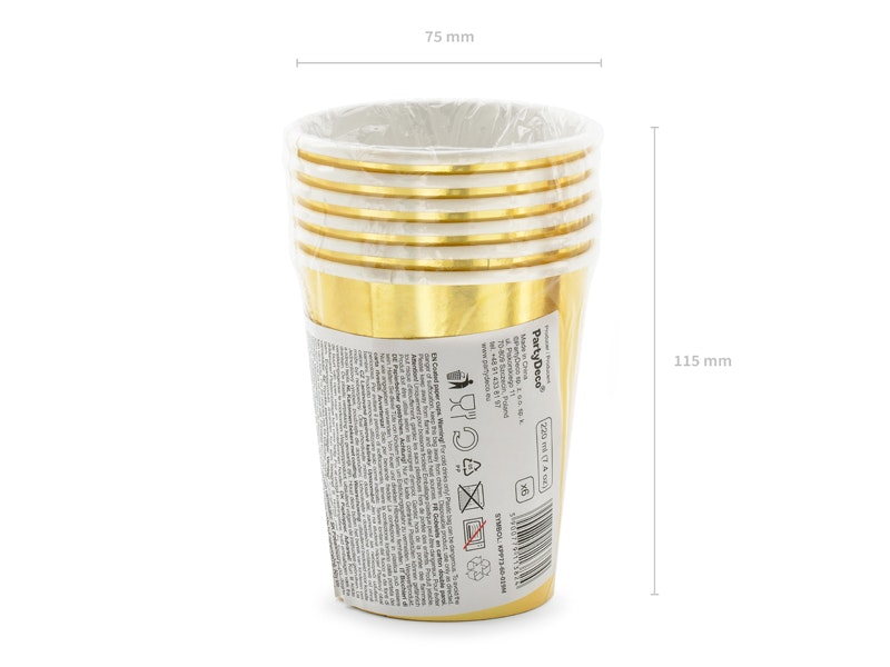 Pappersmuggar 60th Birthday Guld Metallic