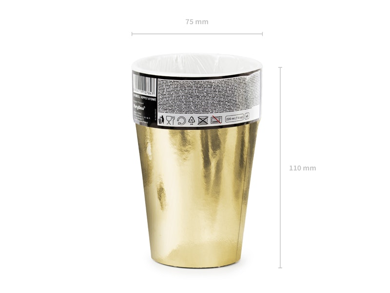 Pappersmuggar Guld Metallic