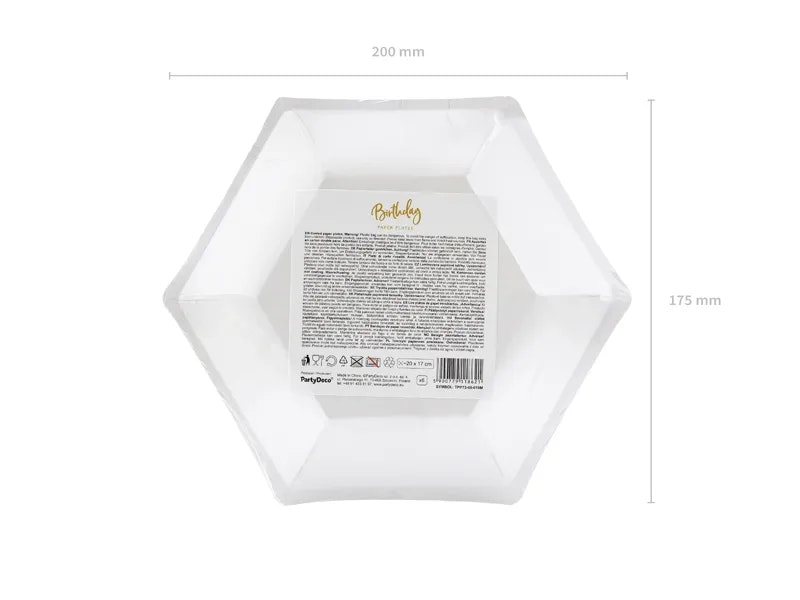 Papperstallrikar 60th Birthday Guld Metallic