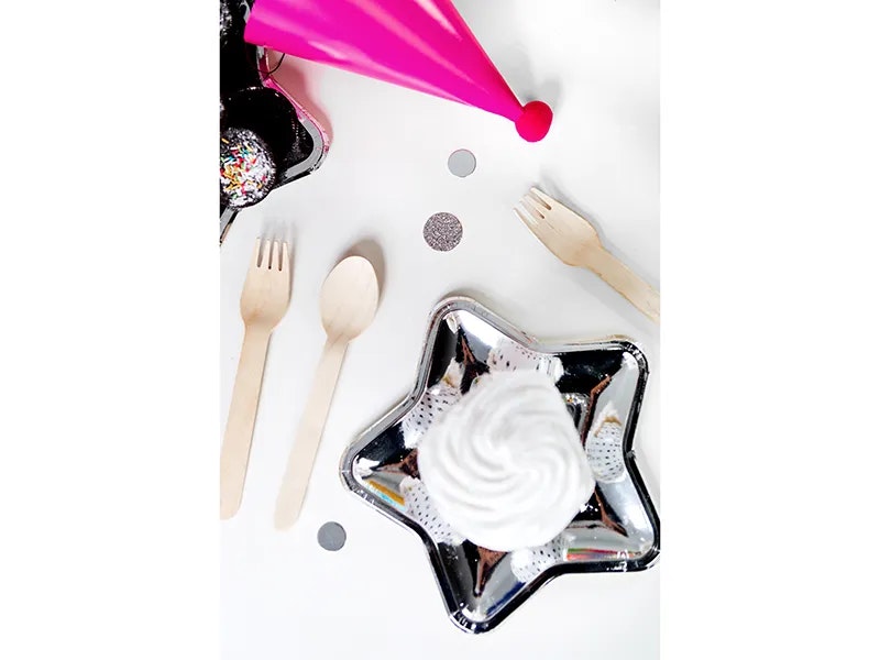 Papperstallrikar Star Silver Metallic 18cm