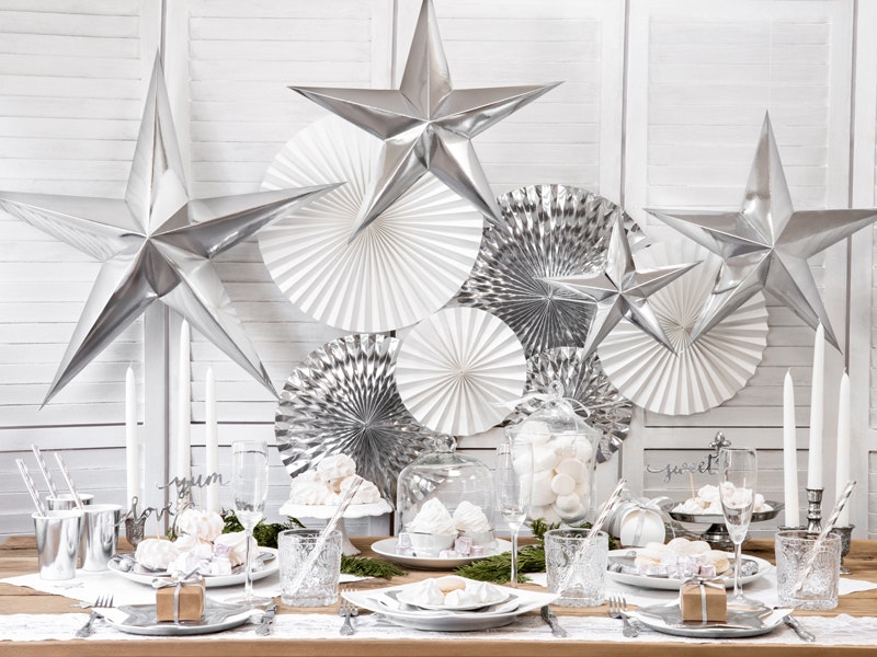 Papperstallrikar Star Silver Metallic 18cm