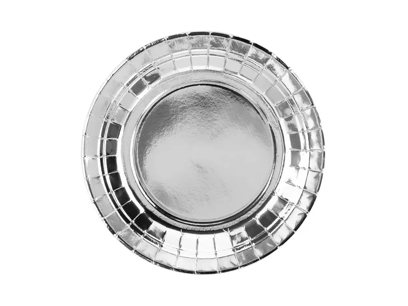 Papperstallrikar Silver Metallic 18cm