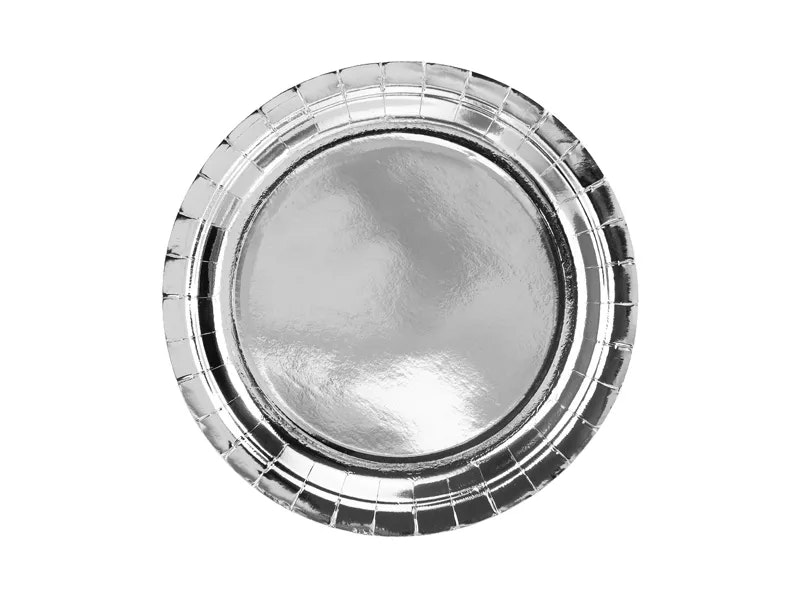 Papperstallrikar Silver Metallic 23cm