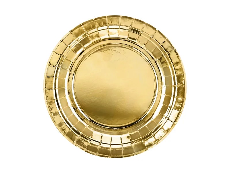 Papperstallrikar Guld Metallic 18cm