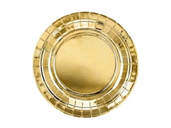 Papperstallrikar Guld Metallic 18cm