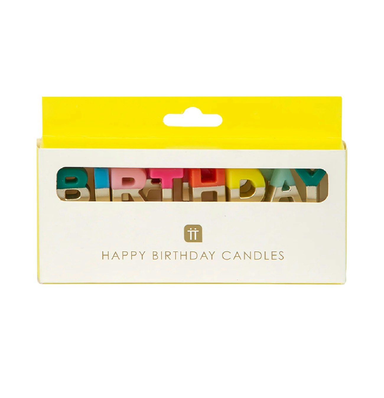 Tårtljus Happy Birthday Guldglitter