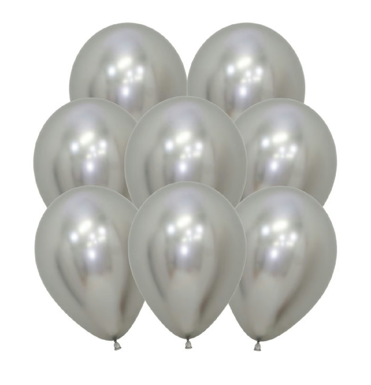 Latexballonger Krom Silver 30cm 10-pack