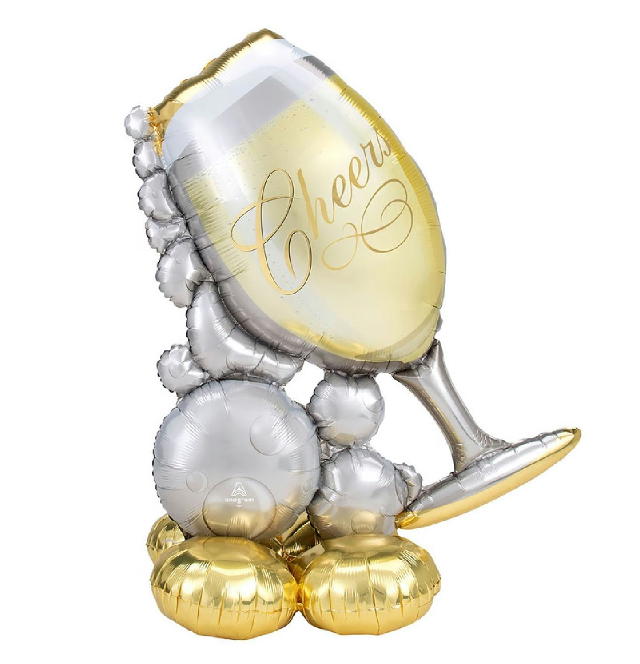 Folieballong Airloonz Champagneglas Cheers 129cm