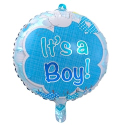 Folieballong Baby Blå It´s a Boy 43cm