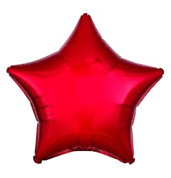 Folieballong Stjärna Metallic Röd 48cm