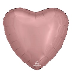 Folieballong Hjärtan Rosé Guld 43cm