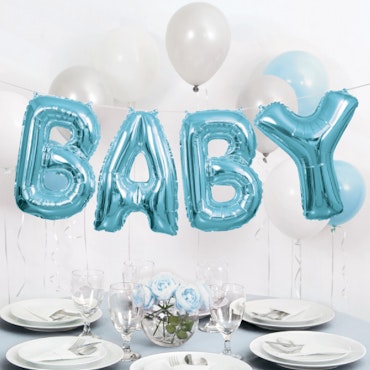 Bokstavsballonger Baby Blå