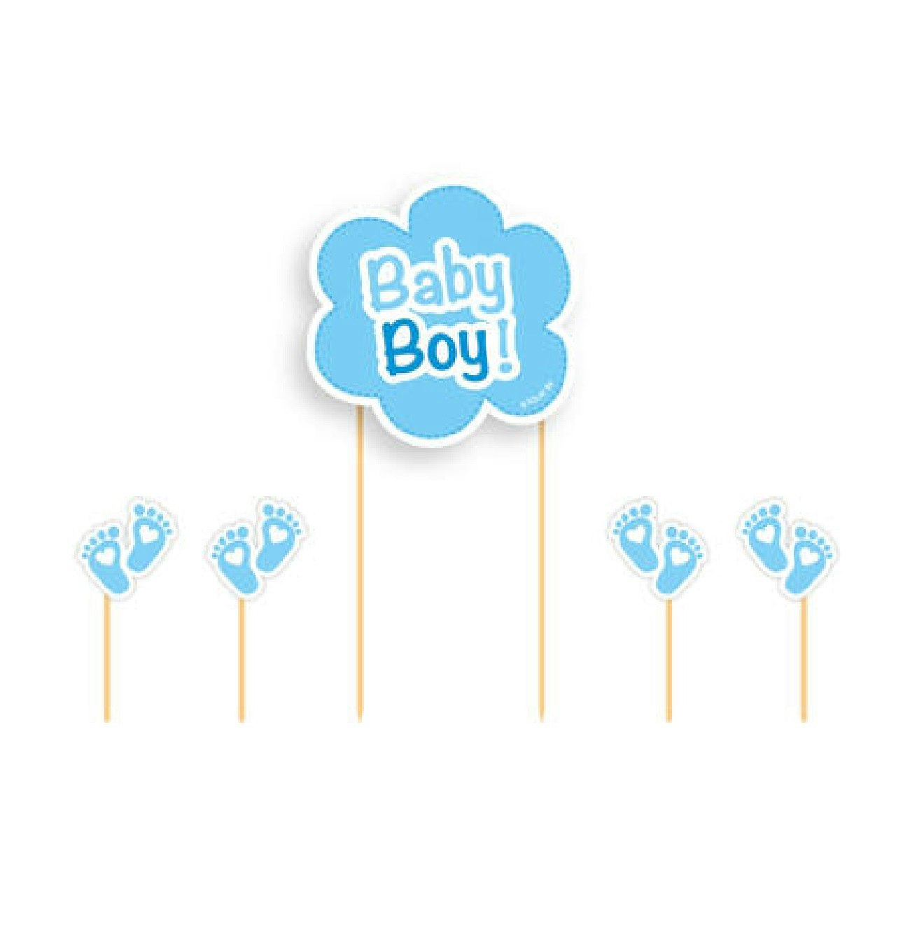 Tårtdekoration Cocktail Flagga Baby Boy