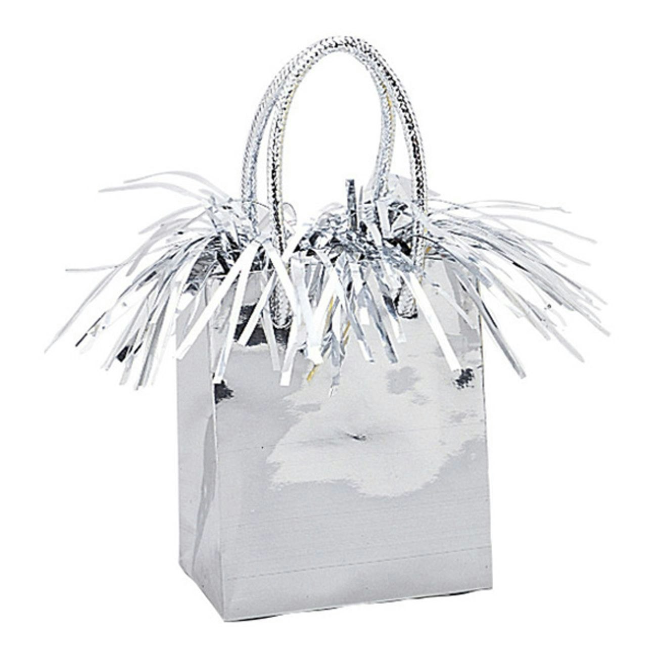 Ballongvikt Presentpåse Folie Silver Metallic