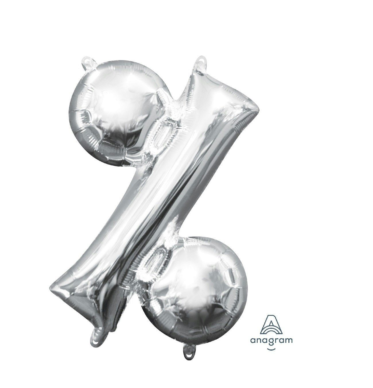 Teckenballong Folie % Procent Silver 91cm