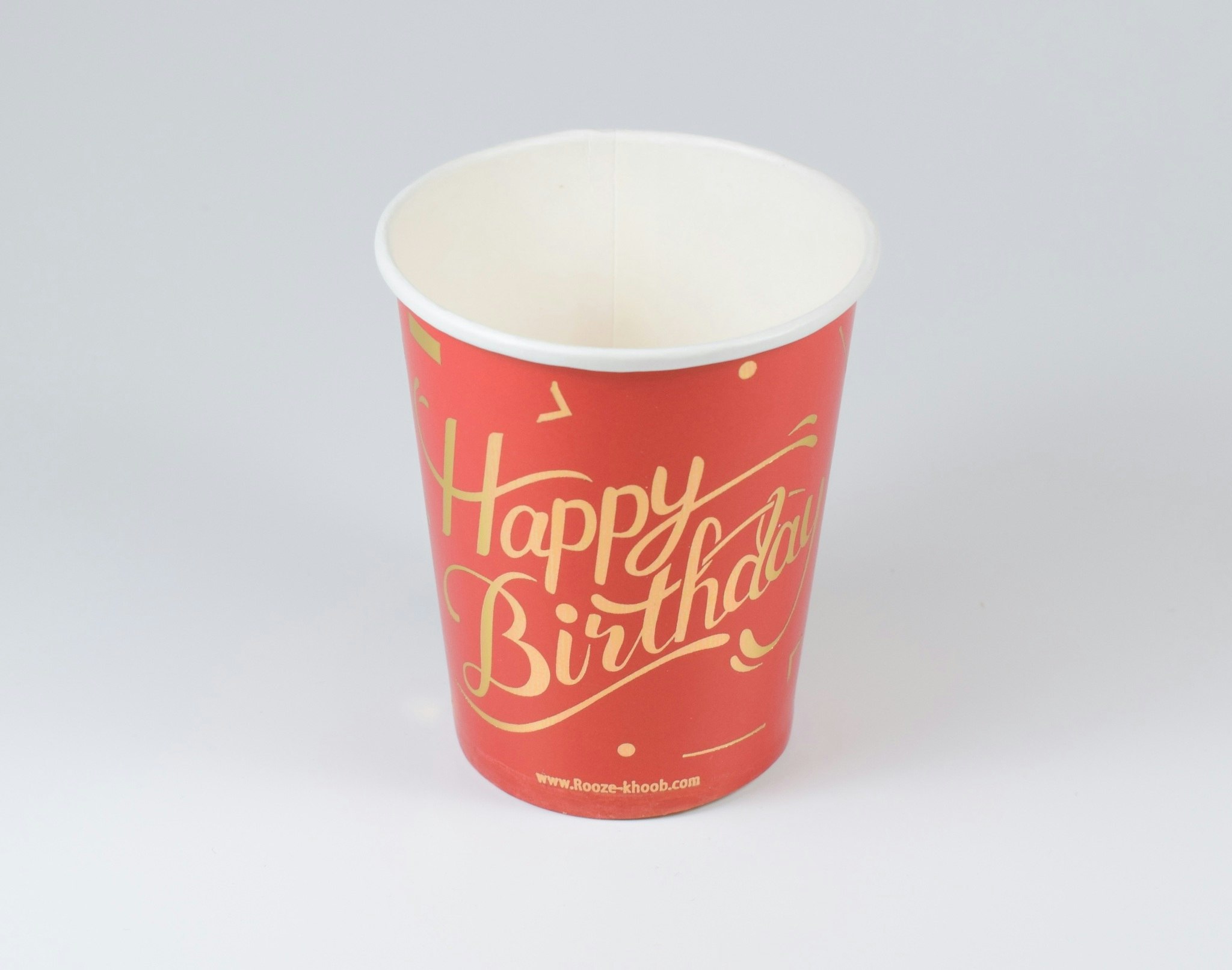 Pappersmuggar Happy Birthday Röd 10-pack