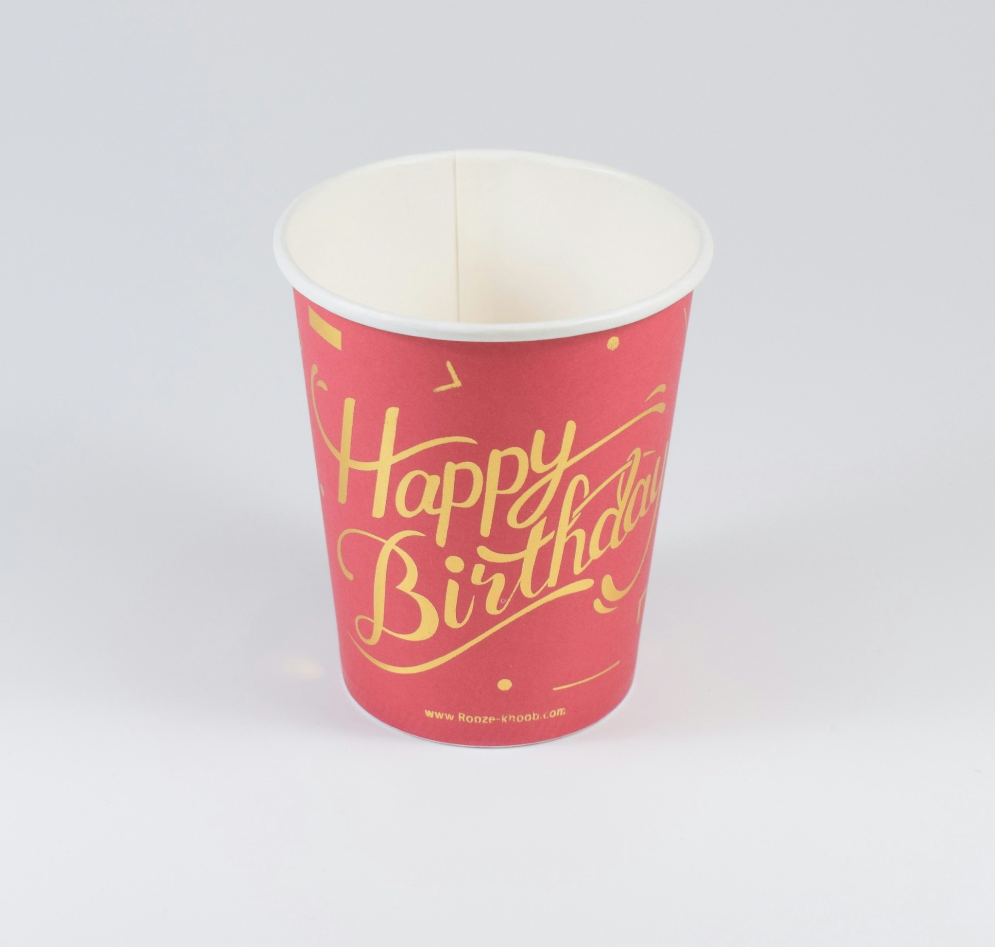 Pappersmuggar Happy Birthday Röd 10-pack