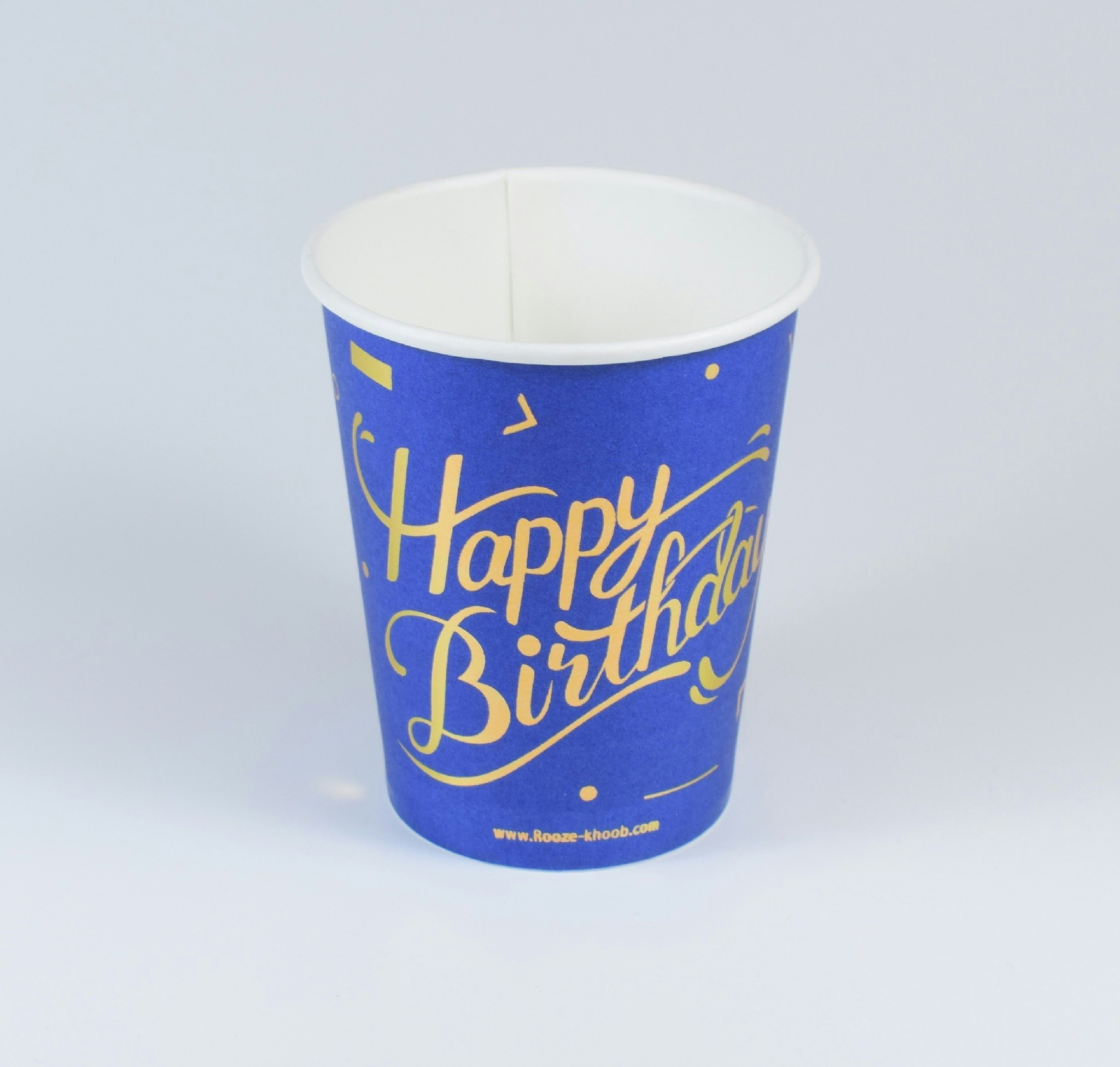 Pappersmuggar Happy Birthday Blå 10-pack