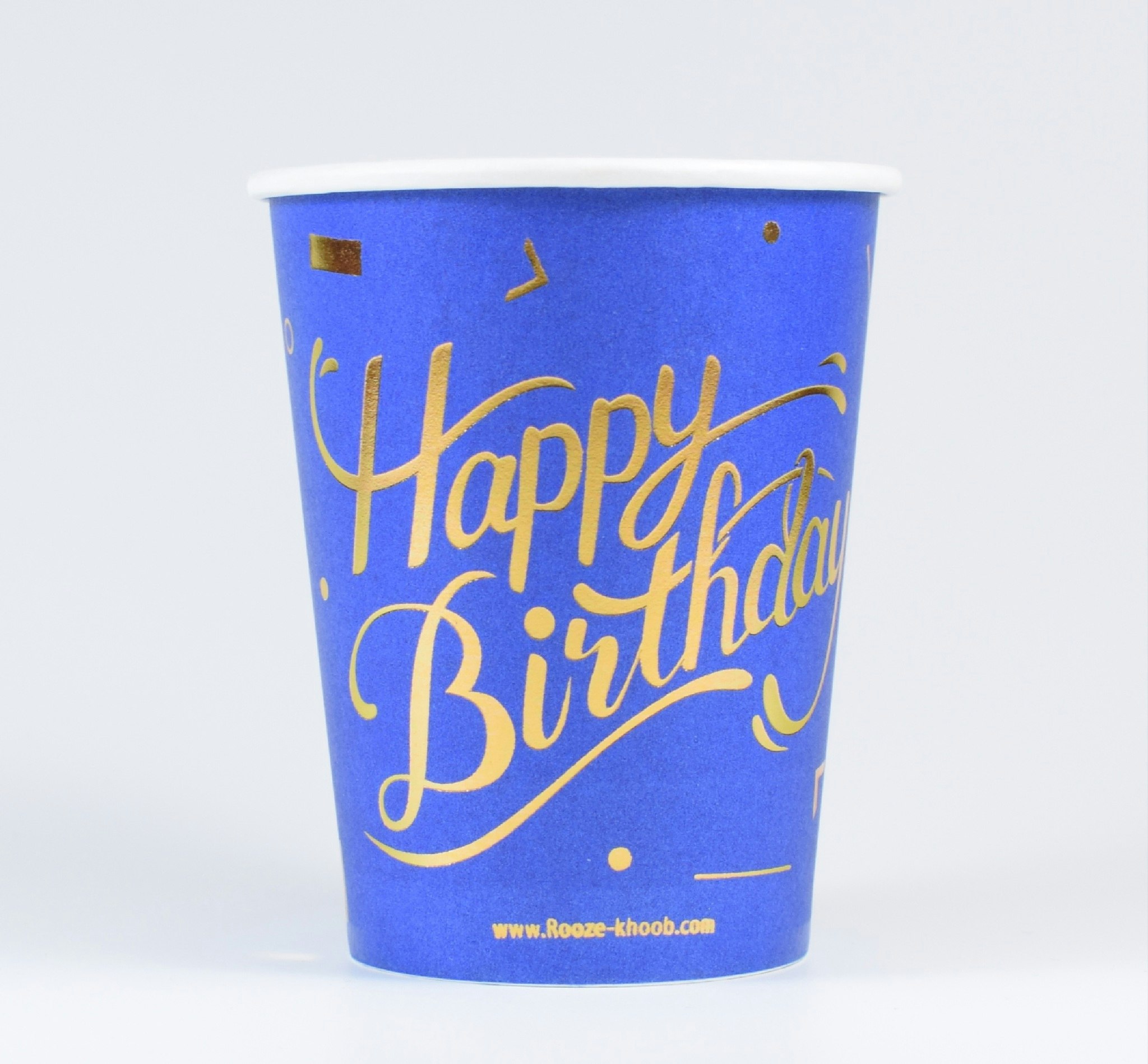 Pappersmuggar Happy Birthday Blå 10-pack