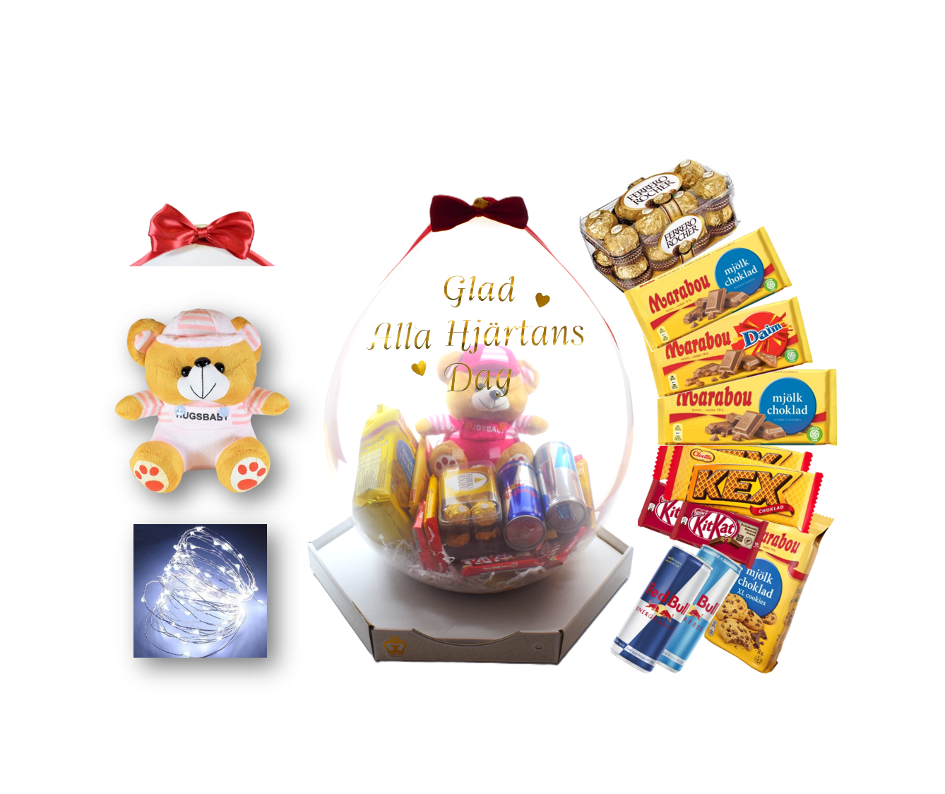 Presentfyllda Ballonger Alla Hjärtans Dag - Standard