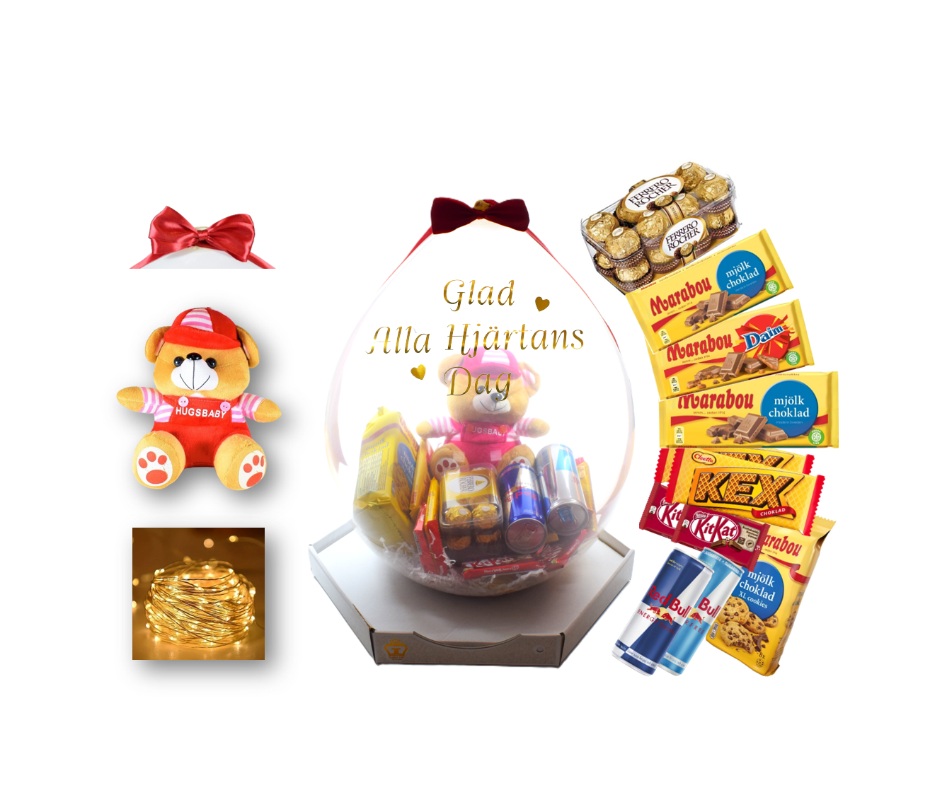 Presentfyllda Ballonger Alla Hjärtans Dag - Standard