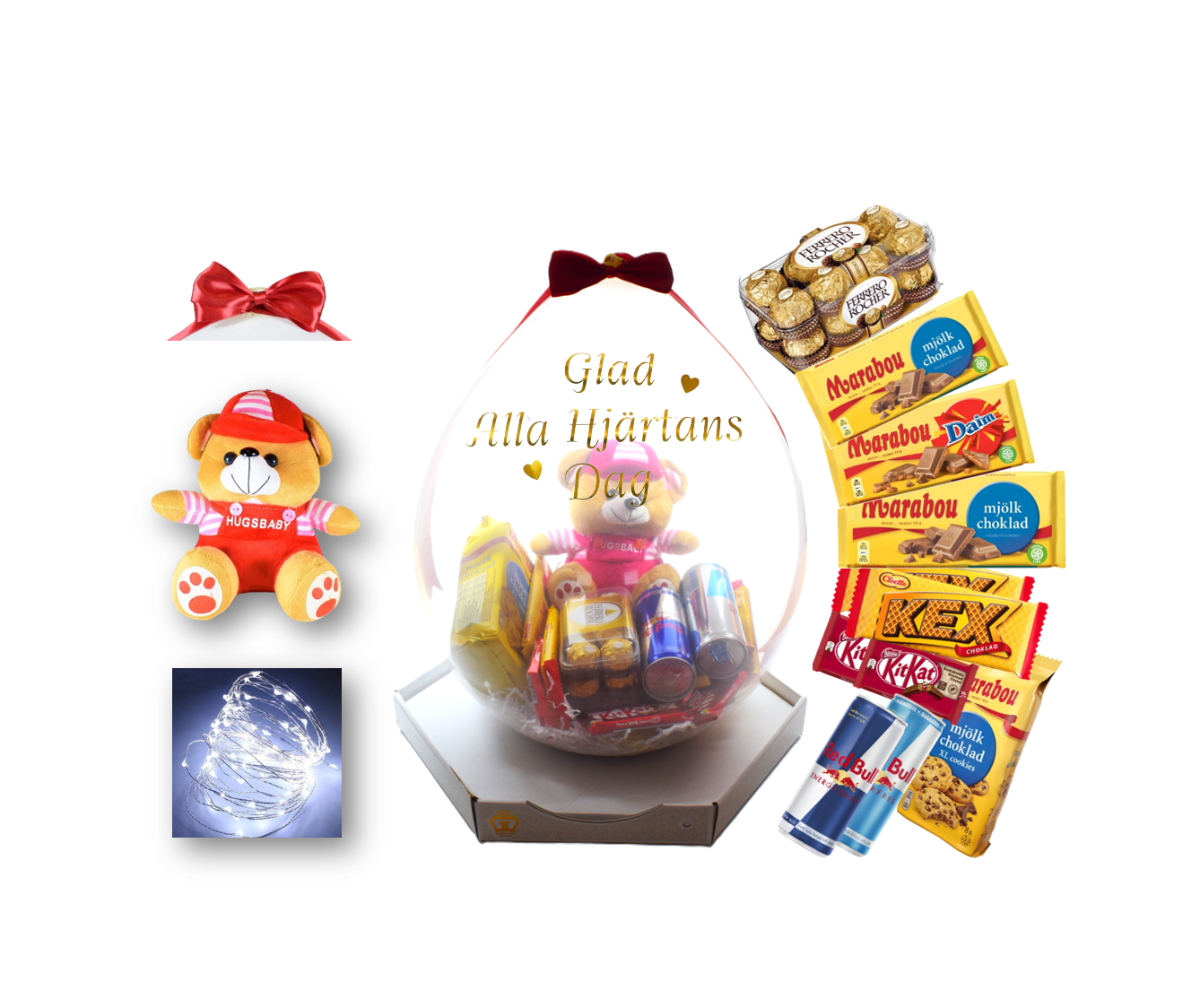 Presentfyllda Ballonger Alla Hjärtans Dag - Standard