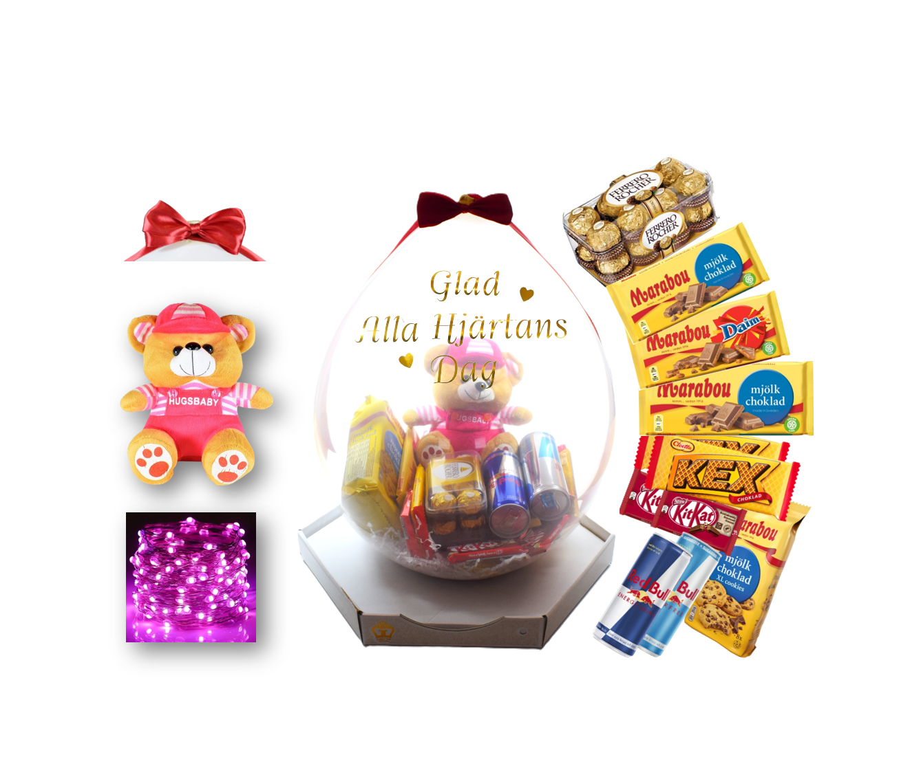 Presentfyllda Ballonger Alla Hjärtans Dag - Standard