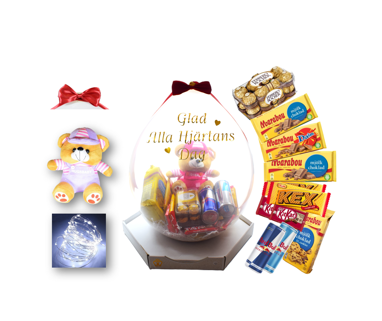 Presentfyllda Ballonger Alla Hjärtans Dag - Standard