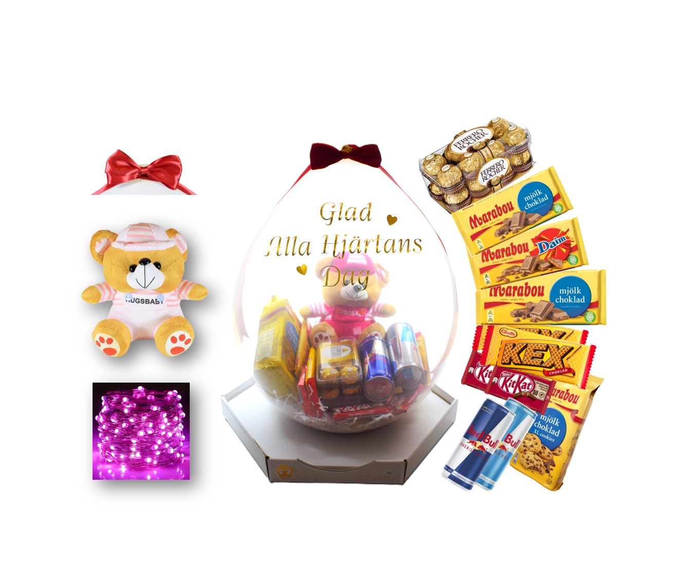 Presentfyllda Ballonger Alla Hjärtans Dag - Standard