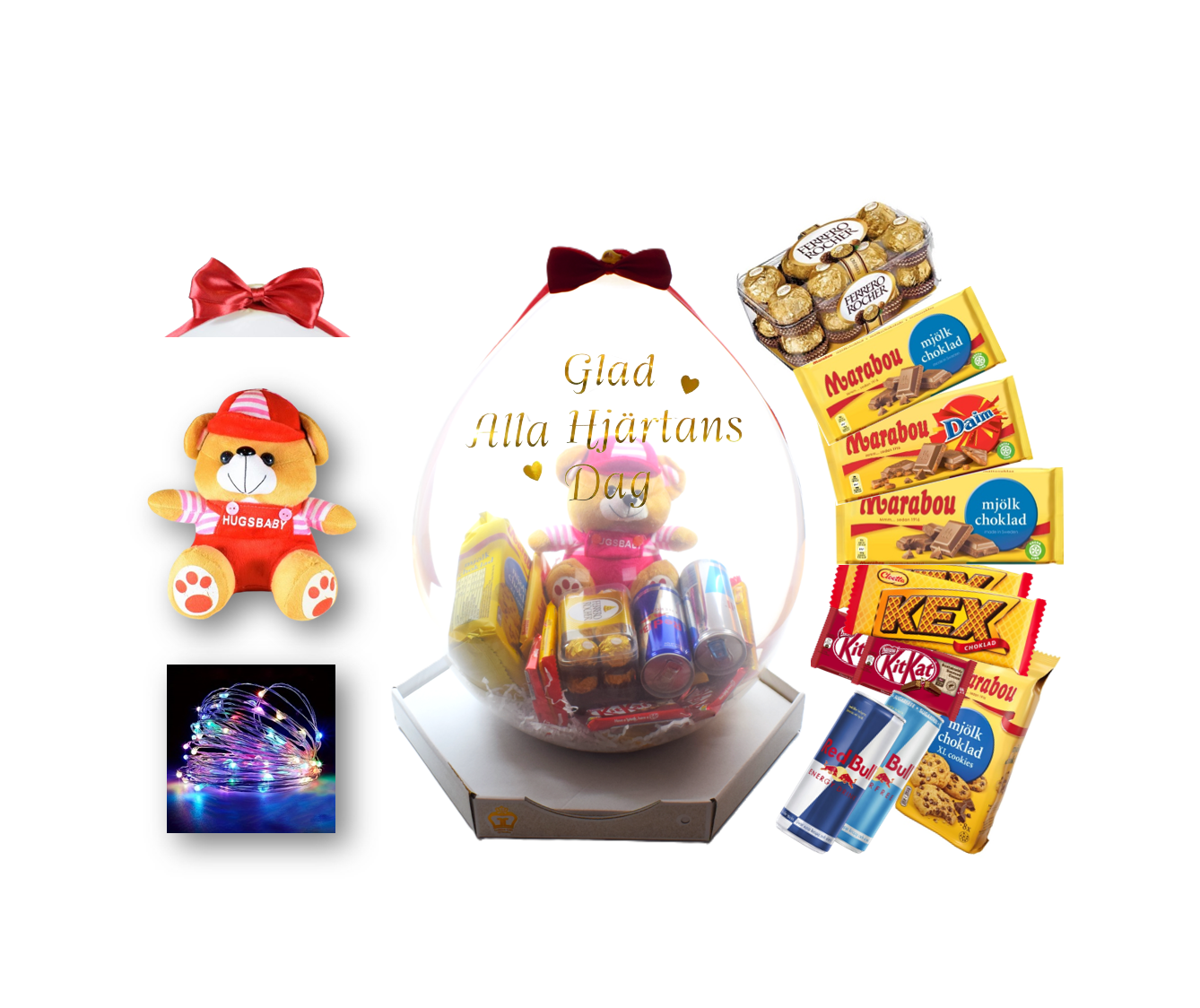 Presentfyllda Ballonger Alla Hjärtans Dag - Standard